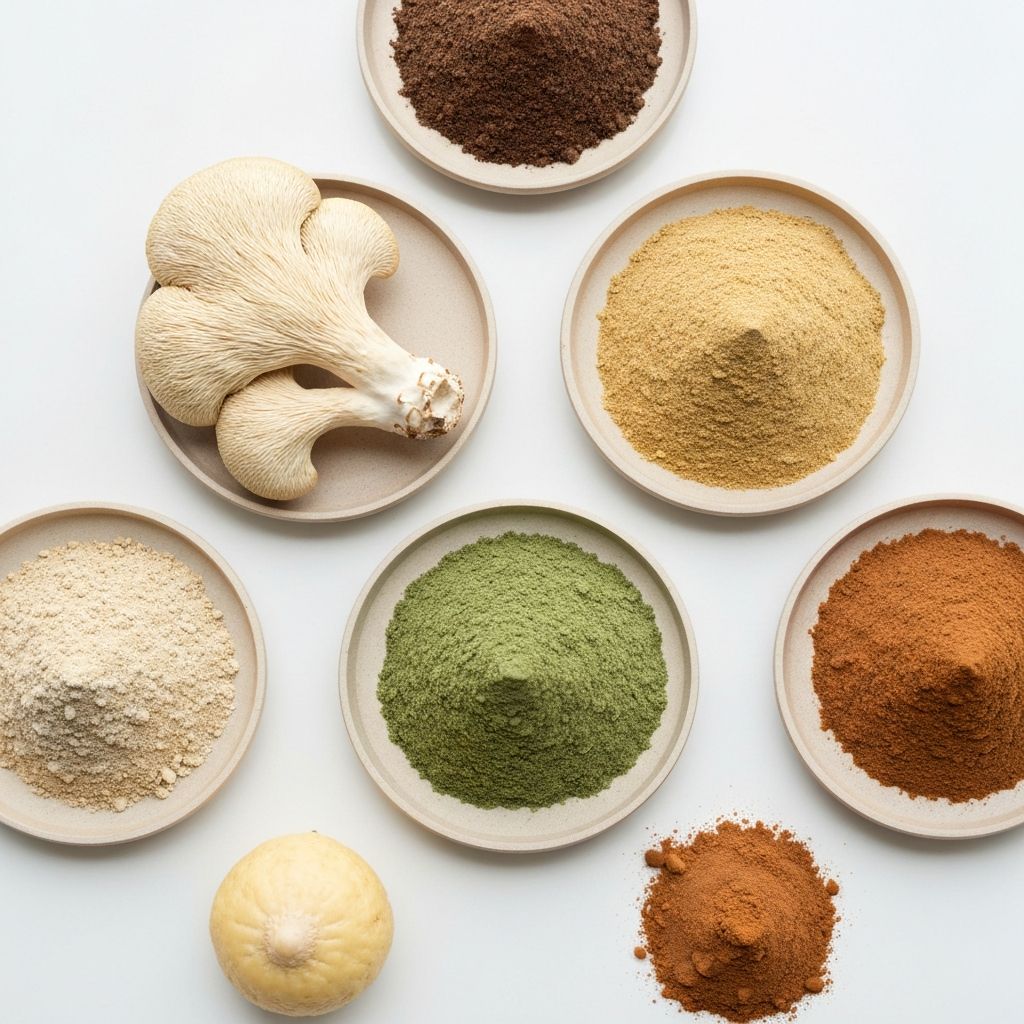 A styled composition of premium botanical ingredients